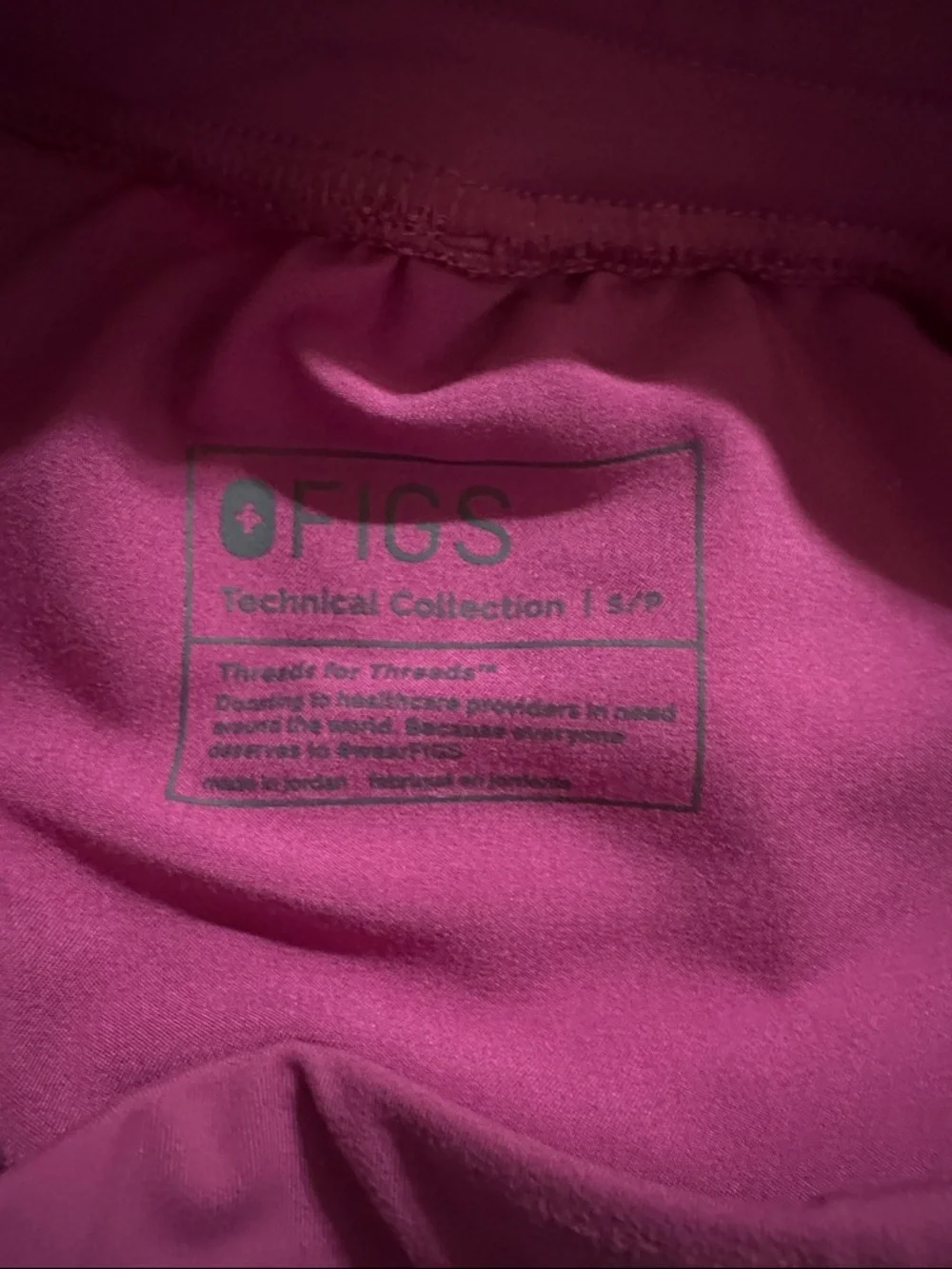 Figs Bright Fuchsia High Waisted Zamora -
Petite Jogger Scrub - Picture 2 of 3